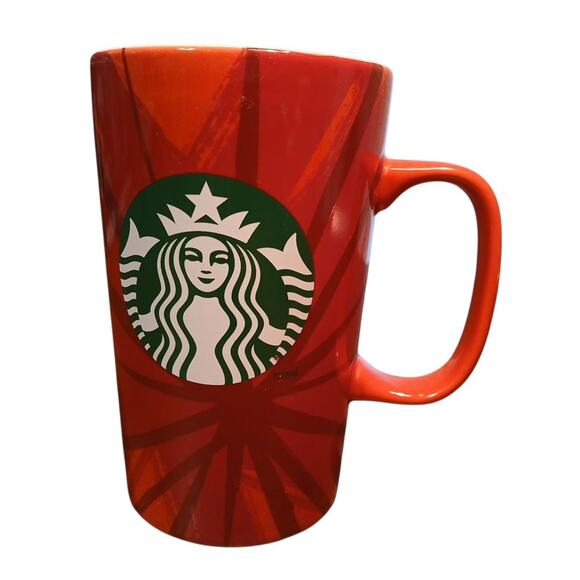 Starbucks 2014 Red Christmas Coffee Tea Cup Mug Mermaid Emblem 16oz 5.25"T Gift - Picture 1 of 6